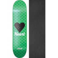 Warehouse Skateboards The Heart Supply Vertical Flow Neon Green Skateboard Deck - 8.12 x 32 with Jessup Black Griptape - Bundle of 2 Items