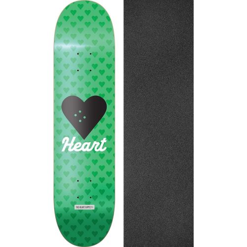  Warehouse Skateboards The Heart Supply Vertical Flow Neon Green Skateboard Deck - 8.12 x 32 with Jessup Black Griptape - Bundle of 2 Items