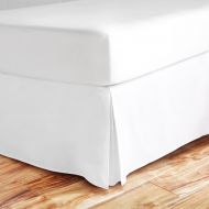 KING SIZE Best Selling Hotel Luxury Pleated Bed Skirt (Tailored Drop Length 9 Inch)- Bed Skirt Made From 600 Thread Count Egyptian Cotton (Solid, White)