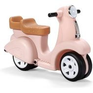Step2 Ride Along Scooter - Rose Pink - Ride On Toy with Vintage-Style Design, Foot-to-Floor Toddler Scooter with Four Wheels for Extra Stability