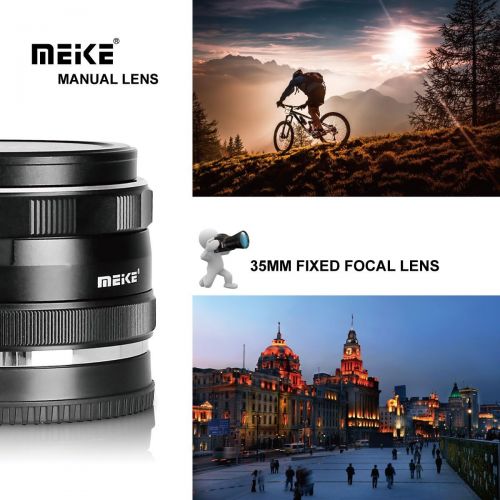  [아마존베스트]Meike 35mm F1.7 Manual Focus Prime Lens for Micro 4/3 MFT M4/3 Olympus and Panasonic Mirrorless Cameras