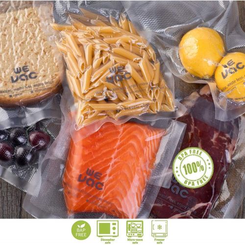  Wevac Fit Vacuum Sealer Bags Rolls 8”x16’ 3 pack for Food Saver, Seal a Meal, Nesco. Commercial Grade, BPA Free, Heavy Duty, Puncture Prevention, Great for vac storage, Meal Prep o