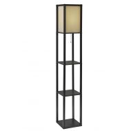 Adesso 3138-01 Wright 63 In. Floor Lamp - Smart Switch Compatible Light Fixtures with Two Storage Shelves. Lighting Accessories