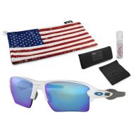 Oakley Flak 2.0 XL Sunglasses with Lens Cleaning Kit and Country Flag Microbag