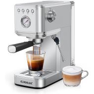 CHULUX Kompatto Espresso Machine 20 Bar with Milk Frother, Stainless Steel Automatic Espresso Coffee Machine for Home Latte & Cappuccino Maker, 40oz Removable Water Tank, 1350W