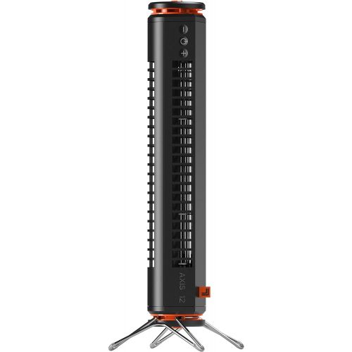  Sharper Image AXIS 12 Airbar USB Powered Tower Desk Fan with Full-Range Tilt, 3-Speed Touch Control, Black