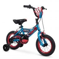 Huffy Marvel Spider-Man Kid Bike Quick Connect Assembly, Web Plaque & Training Wheels, 12 Blue