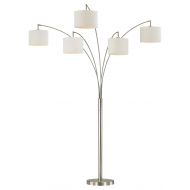 Artiva USA LED602805FSN 83 LED Arched Floor Lamp with Dimmer 5000 Lumens 83 inches Brushed Nickel