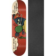 Toy Machine Skateboards Slap Skateboard Deck - 8.25 x 32 with Mob Grip Perforated Black Griptape - Bundle of 2 Items