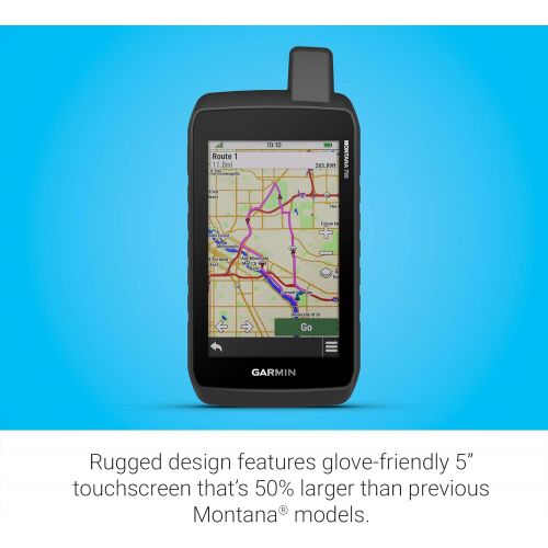 가민 Garmin Montana 700, Rugged GPS Handheld, Routable Mapping for Roads and Trails, Glove-Friendly 5 Color Touchscreen