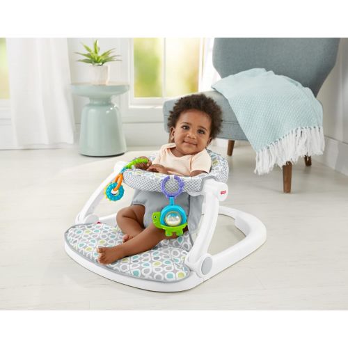  Fisher-Price Playtime Bundle, Sit-Me-Up Floor Seat and Work from Home Gift Set, 3 Activity Toys for Baby