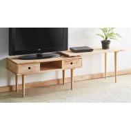 Major-Q 35 Natural Wooden TV Stand/Coffee Table with Extension 9081950