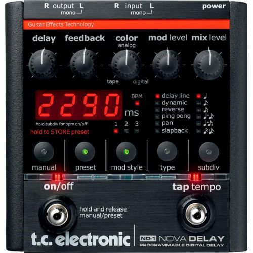  TC Electronic ND-1 Nova Delay Guitar Pedal