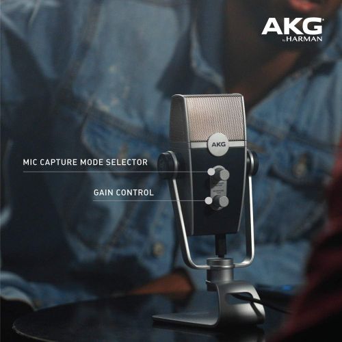  AKG Pro Audio Lyra Ultra-HD, Four Capsule, Multi-Capture Mode, USB-C Condenser Microphone for Recording and Streaming