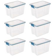 MRT SUPPLY 20 Quart Gasket Box with Clear Base and Lid (6 Pack) with Ebook