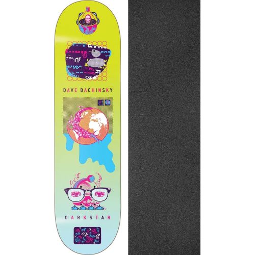  Warehouse Skateboards Darkstar Skateboards Dave Bachinsky New Abnormal Skateboard Deck Resin-7-8.25 x 32 with Mob Grip Perforated Black Griptape - Bundle of 2 Items
