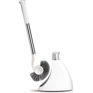 simplehuman Toilet Brush with Caddy, Stainless Steel, White