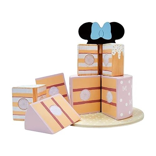  Just Play Disney Wooden Toys Minnie Mouse Tea Set, Pretend Play, Officially Licensed Kids Toys for Ages 3 Up, Amazon Exclusive