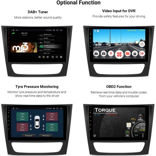  XTRONS 7 Inch Android 10 Car Stereo GPS Navigation Octa Core 4G + 64G Double DIN Car Stereo DVD Player Support CarAutoPlay Bluetooth 5.0 WiFi MirrorLink DAB + for Benz E W211