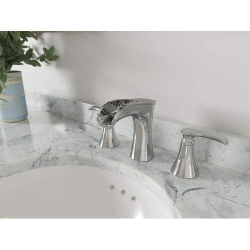  Pfister LF-049-JDCC Jaida Waterfall Widespread Bathroom Sink Faucet, Polished Chrome