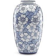 Lenox Painted Indigo Floral Tall Vase, 2.45 LB, Blue
