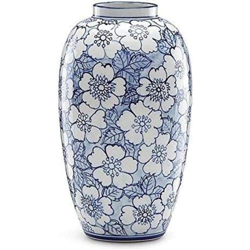 레녹스 Lenox Painted Indigo Floral Tall Vase, 2.45 LB, Blue