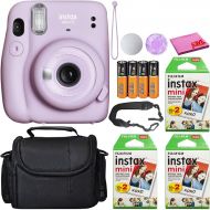 Fujifilm Instax Mini 11 Instant Camera (Lilac Purple) (16654803) Best-Value Bundle -Includes- (60) Instax Mini Instant Films + Carrying Case + Batteries + Neck Strap