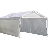 ShelterLogic SuperMax 2-in-1 Heavy Duty Steel Frame Quick and Easy Set-Up Canopy with Enclosure Kit 10 x 20