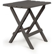 Camco 51885 Charcoal Large Adirondack Portable Outdoor Folding Side Table, Perfect for The Beach, Camping, Picnics, Cookouts & More, Weatherproof & Rust Resistant