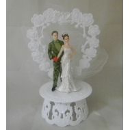 Custom Design Wedding Supplies by Suzanne Wedding Reception Party Camo Groom Hunter Hunting Cake Topper