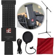 [아마존베스트]sE Electronics Voodoo VR1 Passive Ribbon Microphone with Mic Boom Stand and Deluxe Accessory Bundle