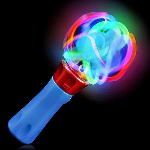  ArtCreativity Easter Gifts for Kids, Red & Blue Light Up Orbiter Spinning Wands, Sensory Toys for Toddlers, Set of 2, 7 LED Spin Toy for Kids, Autistic Children, Boys, Girls, Birth