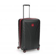 Hedgren Take Off Flight 28 Hard Sided Expandable Spinner Suitcase, Rolling Luggage with Lock and Zippered Mesh Pockets, 30 x 13.3 x 19.2 Inches, Unisex, Black/Red Combo
