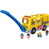 Fisher-Price Little People Toddler Learning Toy Big Yellow School Bus with Lights Sounds & Smart Stages, 4 Figures, Ages 1+ Years