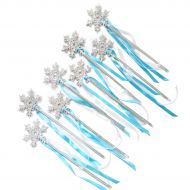 Butterfly Craze Frozen Birthday Party Favor Snow Flake Wand Set (8 Pieces Set)