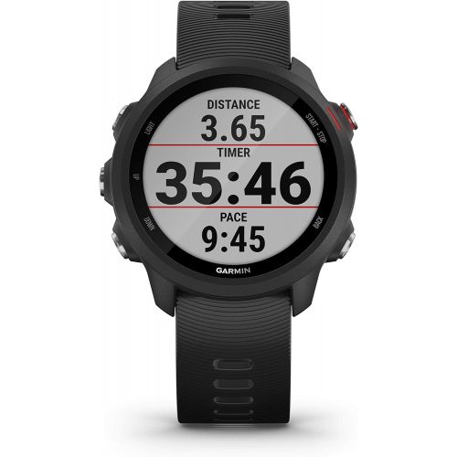 Garmin Forerunner 245 GPS Running Smartwatch with Included Wearable4U 3 Straps Bundle (Black Music 010-02120-20, Orange/Red/Teal)