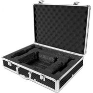 Phenyx Pro Aluminum Alloy Frame Carrying Case with One-layer Pre-Diced Pick and Pluck Foam, Ideal Single/Dual Wireless Mic Systems Transportation (Size Medium 17.1 x 12.6 x 4.1 In)