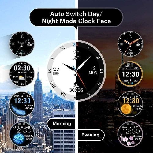  [아마존베스트]Tinwoo Smart Watch for Men, Support Wireless Charging, Bluetooth Fitness Tracker with Heart Rate Monitor, 2020 Version Smartwatch for Android Phones Compatible with iPhone Samsung