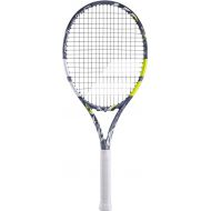 Babolat Evo Aero Lite Tennis Racquet (Yellow) Strung with White Babolat Syn Gut at Mid-Range Tension