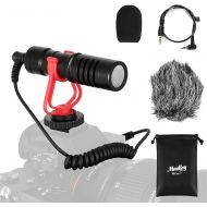 [아마존베스트]Moukey MCM-1 DSLR Camera Microphone, External Video Mic Shotgun for Phone, Smartphone, Vlogging, Canon/Nikon/Sony Camera
