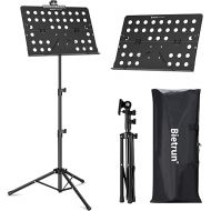Bietrun Sheet Music Stand, Height Adjustable(MAX 57in), Super Sturdy, Larger Platform(19.3in), Metal Collapsible Music Stand with Carrying Bag, for Violin, Guitar Players, Band, Travel, Gigs