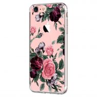 Eari iPhone 7 Case TPU Silicone Slim Ultra Clear Soft Amusing Floral Flowers Design