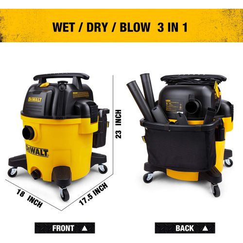  [아마존베스트]DeWALT DXV10P 10 gallon Quiet Poly Wet Dry Vacuum Yellow