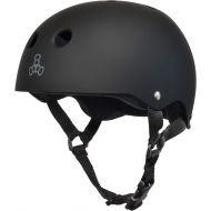 Triple Eight Sweatsaver Liner Skateboarding Helmet, Black Glossy, Large
