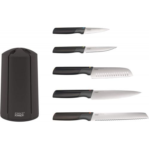 조셉조셉 [아마존베스트]Joseph Joseph Elevate 5 Piece Knife Set Including Knife Block - Stainless Steel