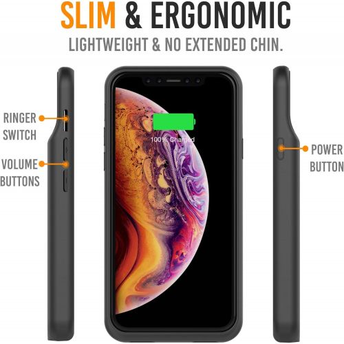  [아마존베스트]Alpatronix Battery Case for iPhone 12 Mini, 4000mAh Slim Portable Protective Extended Charger Cover with Wireless Charging Compatible with iPhone 12 Mini (5.4 inch) - BX12mini(Matte Black)