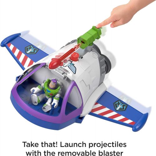  Fisher-Price Imaginext Disney Pixar Toy Story Buzz Lightyear Space Mission Playset with 2 figures for preschool kids ages 3 to 8 years