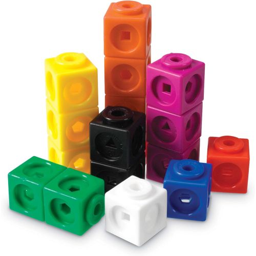  [아마존베스트]Learning Resources MathLink Cubes, Homeschool, Educational Counting Toy, Math Blocks, Linking Cubes, Early Math Skills, Math Cubes Manipulatives, Set of 100 Cubes, Easter Gifts for