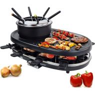 Syntrox Germany RAC-1500W Appenzell Raclette Fondue Grill Syntrox All-Round Enjoyment Set with Lots of Accessories