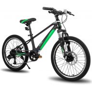 HH HILAND HILAND Kid Mountain Bike,Internal Cable, Magnesium Alloy Frame, 7 Speeds, Disc Brake, with Suspension Fork for Boys Girls